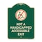 Signmission Not Handicapped Accessible Exit W/ Graphic Heavy-Gauge Aluminum Sign, 24" H, 18" L, G-1824-23549 A-DES-G-1824-23549 - alternate 1